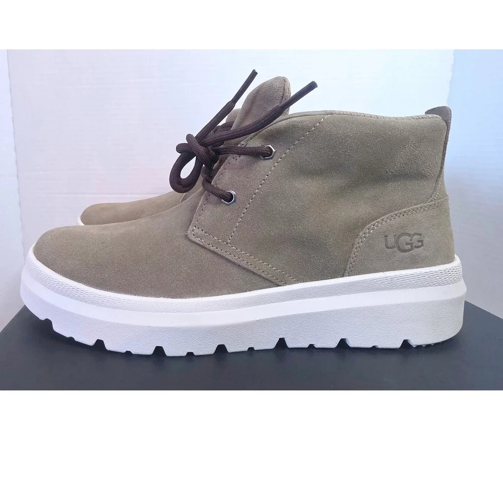 UGG Burleigh Chukka Alp Suede M 9.5 Boots Mid Top Sneaker NEW Sherpa Lined